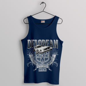 Delorean Machine Movie Vintage Car Navy Tank Top