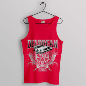 Delorean Machine Movie Vintage Car Red Tank Top