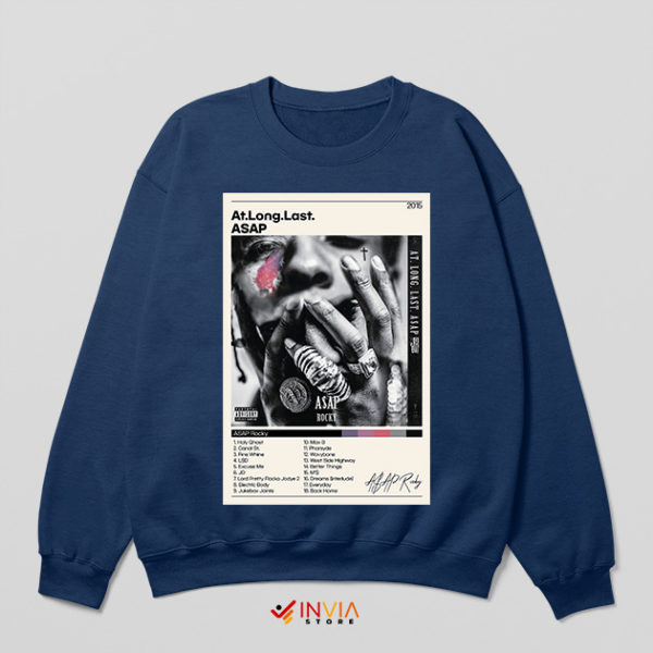 Deluxe At long Last Asap Rocky Songs Navy Sweatshirt