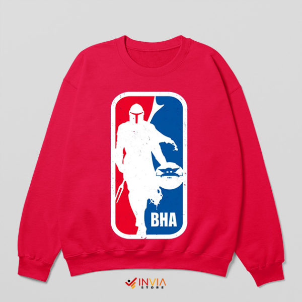 Din Djarin Bounty Hunter Association Red Sweatshirt