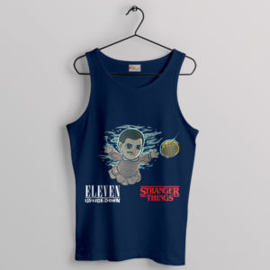 Eleven Upside Down Nevermind Cover Navy Tank Top