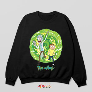 Episode 7 Rick Morty Portal Art Merch Black Sweatshirt