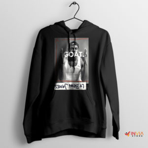 Fan Art Graphic the GOAT NBA Lebron Black Hoodie