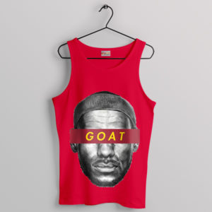 Fan Art NBA Goat Face Lebron James Red Tank Top