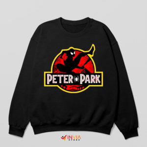 Fan Art Peter Parker Jurassic Park Black Sweatshirt