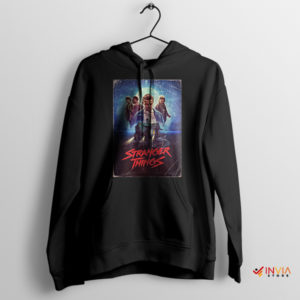 Fan Art Stranger Things 5 Characters Black Hoodie