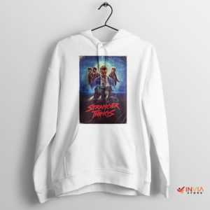 Fan Art Stranger Things 5 Characters White Hoodie