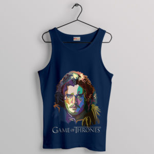 Fanfiction Kit Harington Jon Snow Navy Tank Top