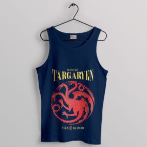 Fire Dragons House Targaryen Navy Tank Top
