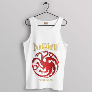 Fire Dragons House Targaryen White Tank Top
