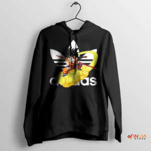 Flying Nimbus Goku Adidas Anime Black Hoodie