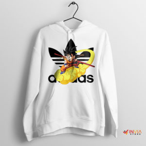 Flying Nimbus Goku Adidas Anime White Hoodie