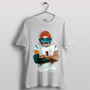 Football Fanatic Ja'Marr Chase Bengals Sport Grey T-Shirt