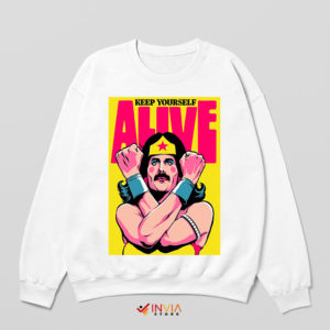 Freddie Keep Yourself Alive White Sweatshirt