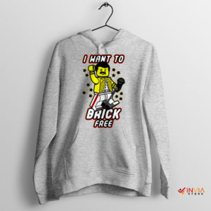 Freddie Singing Build Brick Lego Sport Grey Hoodie