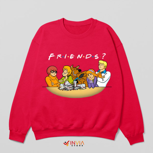 Friends Reunion Scooby Doo Characters Red Sweatshirt