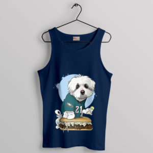 Funny Dog Breeds Philadelphia Eagles Navy Tank Top