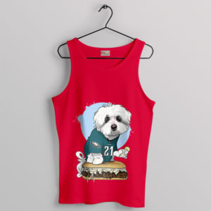 Funny Dog Breeds Philadelphia Eagles Red Tank Top