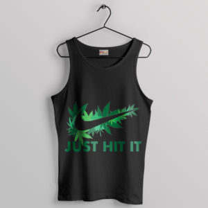 Funny Nike Logo Cannabis Plant Tank Top