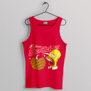 Funny Sacrilicious Homer Simpson Red Tank Top