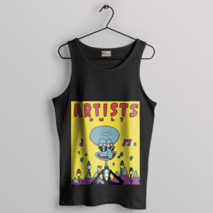 Future Squidward Artists Only Meme Black Tank Top