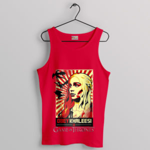 GOT Dragons Khaleesi Obey Artist Red Tank Top