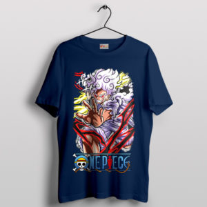 Gear Fifth Anime Luffy Graphic Art Navy T-Shirt