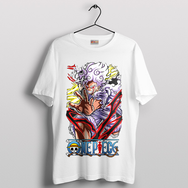 Gear Fifth Anime Luffy Graphic Art White T-Shirt
