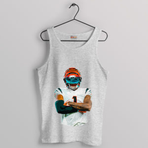 Gear Up for Game Day with Ja'Marr Chase Sport Grey Tank Top