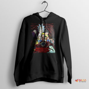 Get Schwifty Stranger Things 5 Characters Black Hoodie