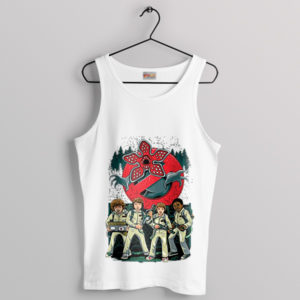 Ghostbusters Movie Stranger Things 5 White Tank Top