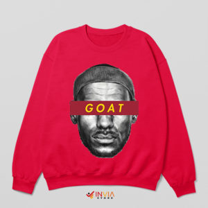 Goat Art Face Lebron James Red Sweatshirt