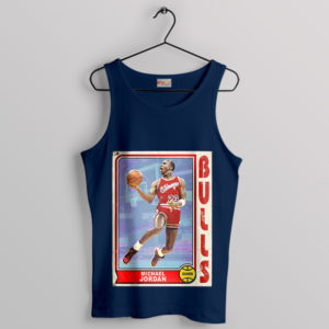 Goat Jordan Bulls Basketball Card Navy Tank Top