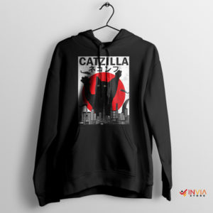 Godzilla Kaiju Parody Catzilla Black Hoodie