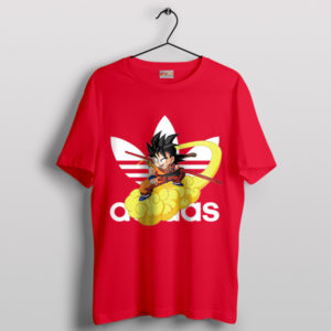 Goku Flying On Nimbus Adidas Anime T-Shirt