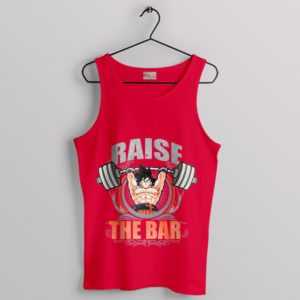 Goku Train insaiyan Raise The Bar Red Tank Top