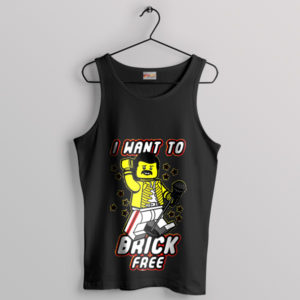 Golden Brick Lego Freddie Band Black Tank Top