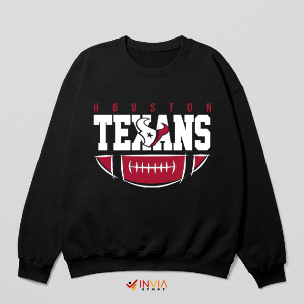 Graphic Art Houston Texans Merch Black Sweatshirt