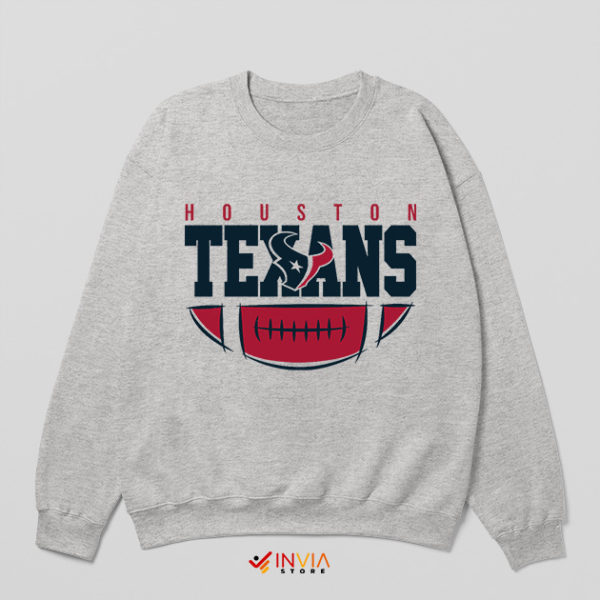 Graphic Art Houston Texans Merch Sport Grey Sweatshirt