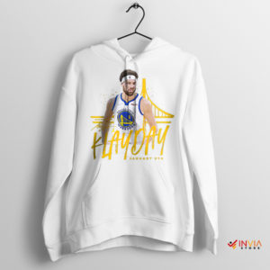 Graphic Signature Warriors Klay Thomson White Hoodie