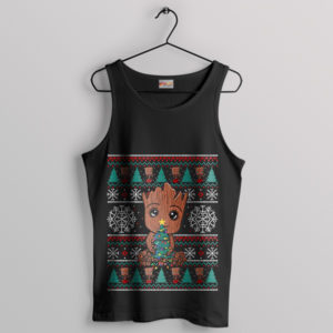 Groot Holiday Ugly Christmas Gifts Black Tank Top