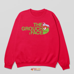 Grouch Cartoon The North Face Red Sweatshirt