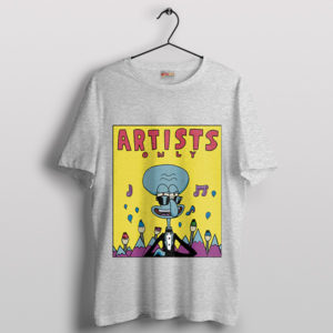 Handsome Squidward Artists Only Sport Grey T-Shirt