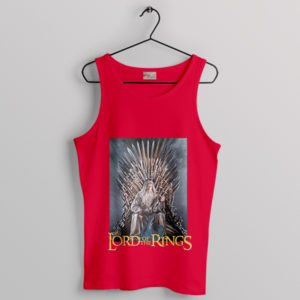 Hobbit Gandalf The Iron Throne LOTR Red Tank Top
