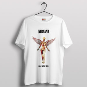 In Utero 1994 Tour Nirvana Merch White T-Shirt