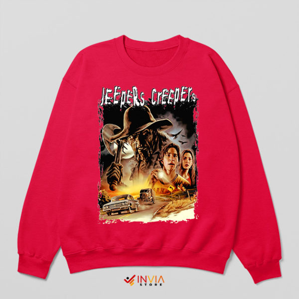 Jeepers Creepers Halloween Costume Art Red Sweatshirt