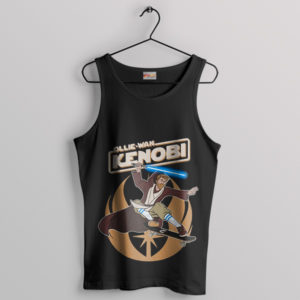 Jesus Obi Wan Kenobi Skateboard Black Tank Top