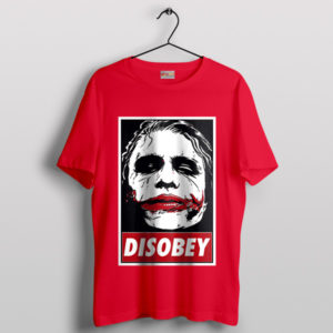 Joaquin Phoenix Joker Disobey Face Red T-Shirt