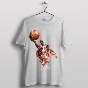 Jordan Dunk Low Caricature Art Sport Grey T-Shirt