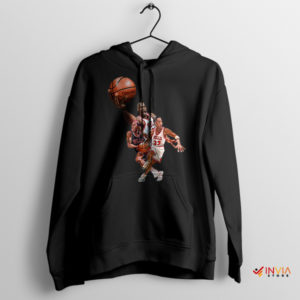 Jordan Last Dance Team Digital Caricature Black Hoodie